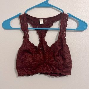 Worn and washed laced bralet